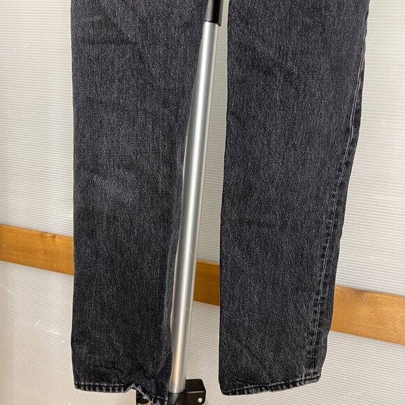 Denim Forum The Patti Mid Rise Straight 31L Black Button Fly Sz 23 - Picture 9 of 14